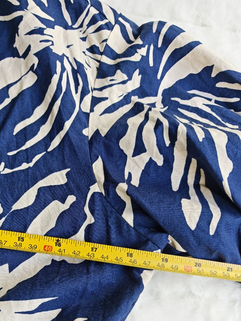 ZARA Blue Tropical Palm Print Matching Set XS/S Crop Tie Top & Midi Wrap Skirt R - Picture 14 of 16
